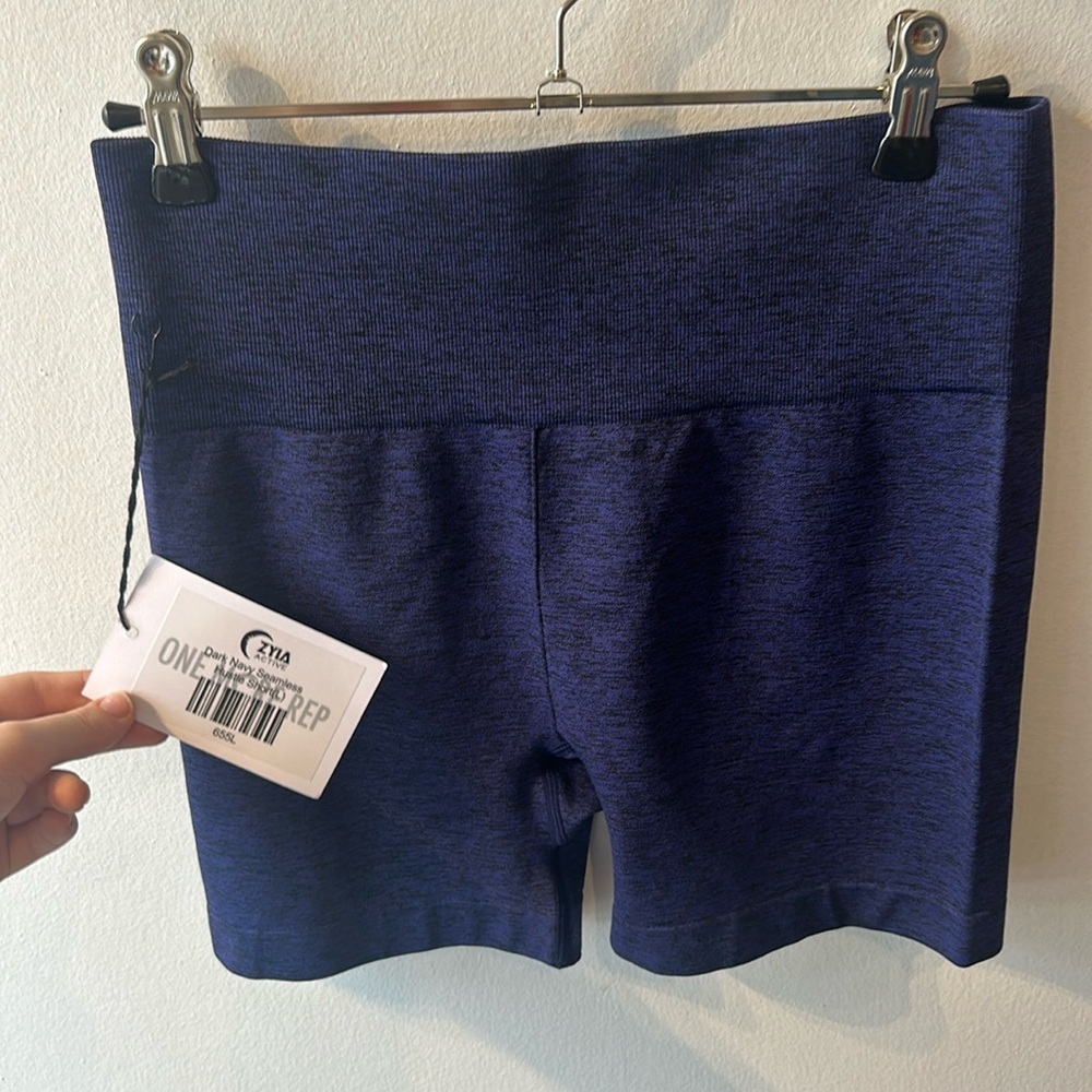 Zyia large Dark Blue Seamless biker Shorts